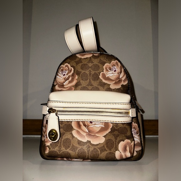 2018 Coach Backpack, Floral Print - Picture 2 of 4
